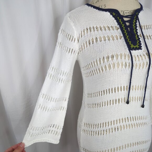 Tommy Bahama Cover Up X Small Knit White Resort - Picture 4 of 9